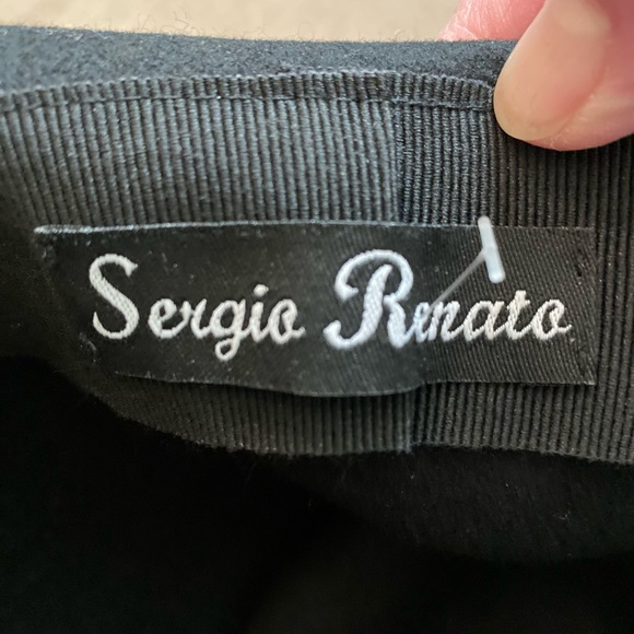 Sergio Renato Italian Designer - Unisex black fedora hat, 100% wool, Siz… - Picture 3 of 4